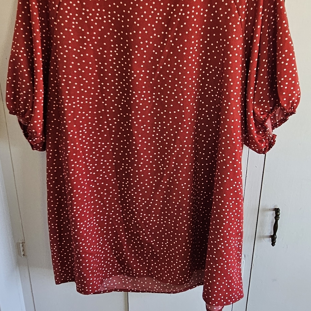 BloomChic Red Polka Dot Blouse - Picture 8 of 8